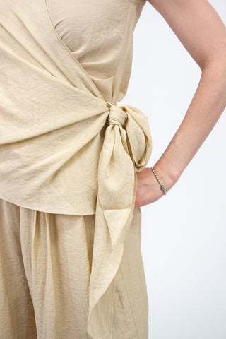 NIESHA WRAP TOP (SAND)