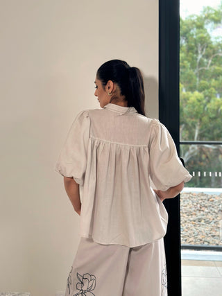Quinn Balloon Sleeve Print Top